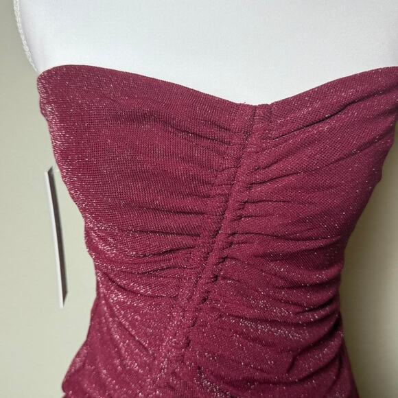 Burgundy mini dress minidress homecoming - Picture 2 of 8